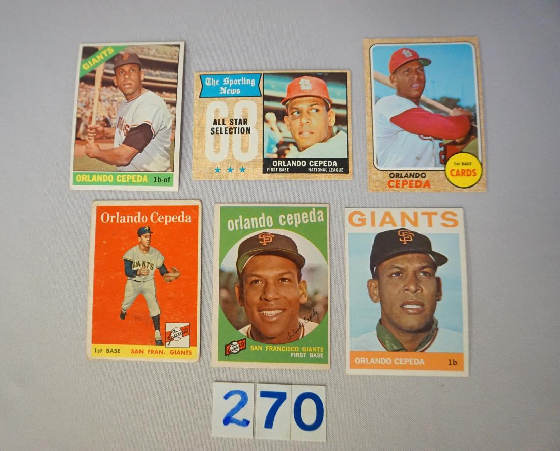 ORLANDO CEPEDA (6 DIFF. CARDS): (1 of 2)