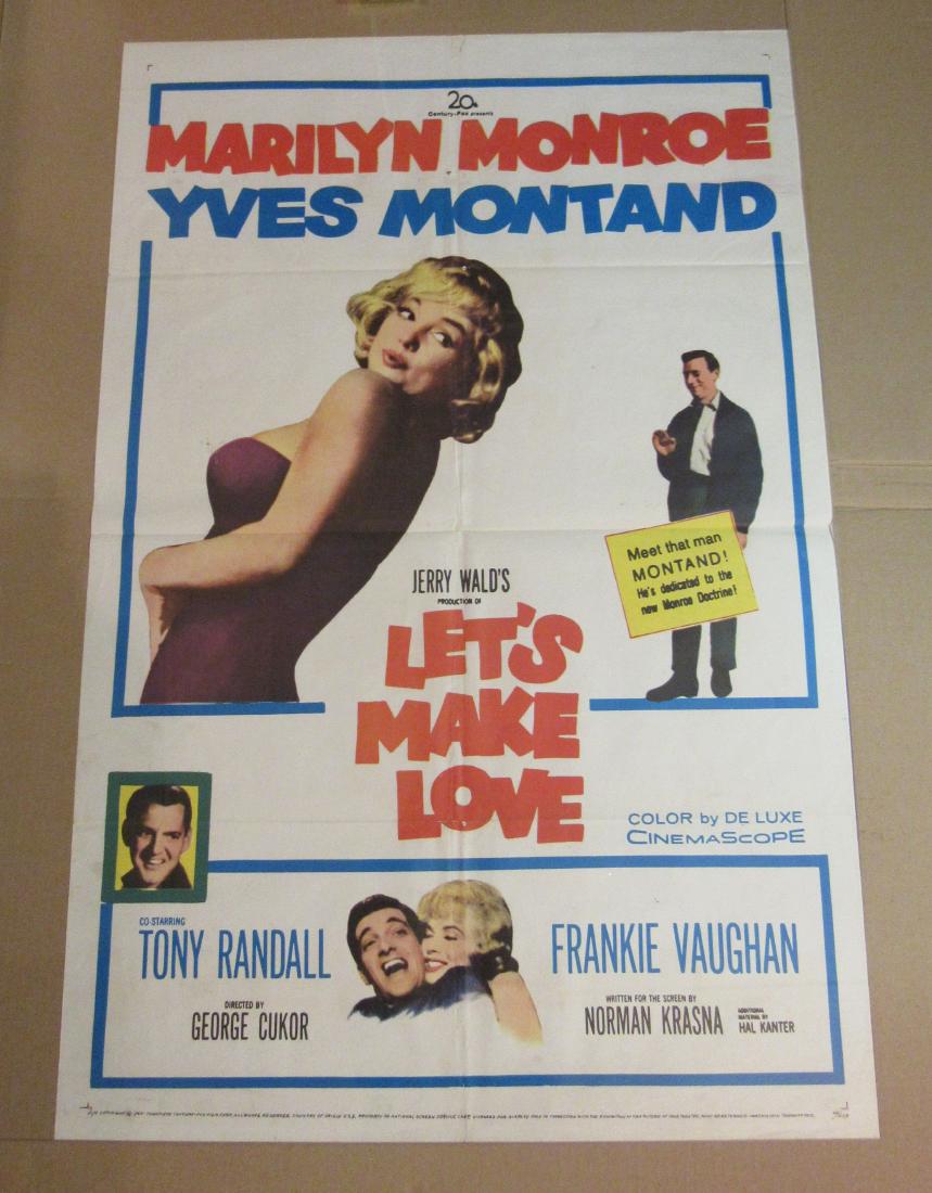 LET'S MAKE LOVE - MARILYN MONROE - 1960,: ONE SHEET - FULLY FOLDED: GOOD