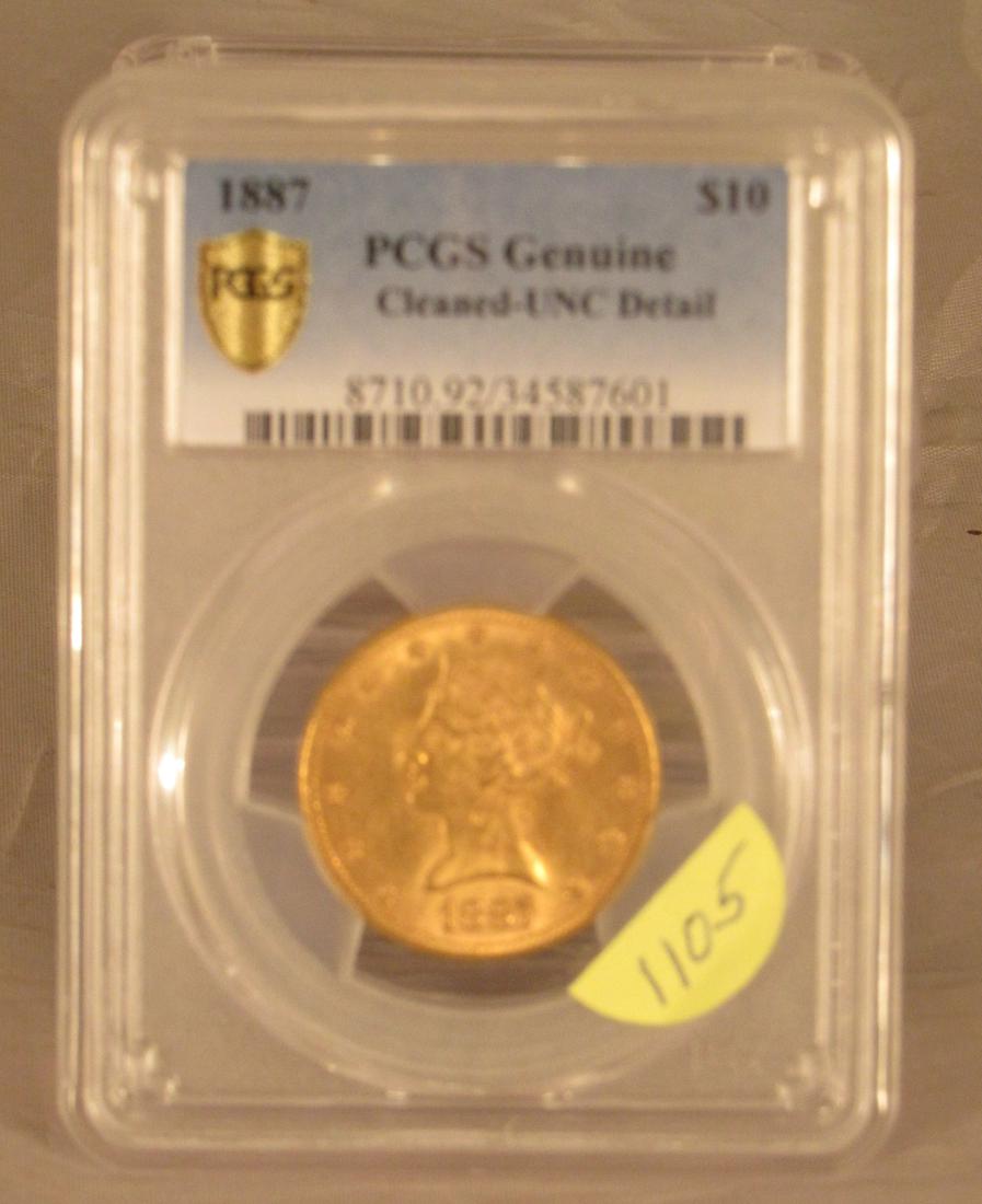 1887 CORONET HEAD GOLD $10.00 EAGLE (1 of 2)