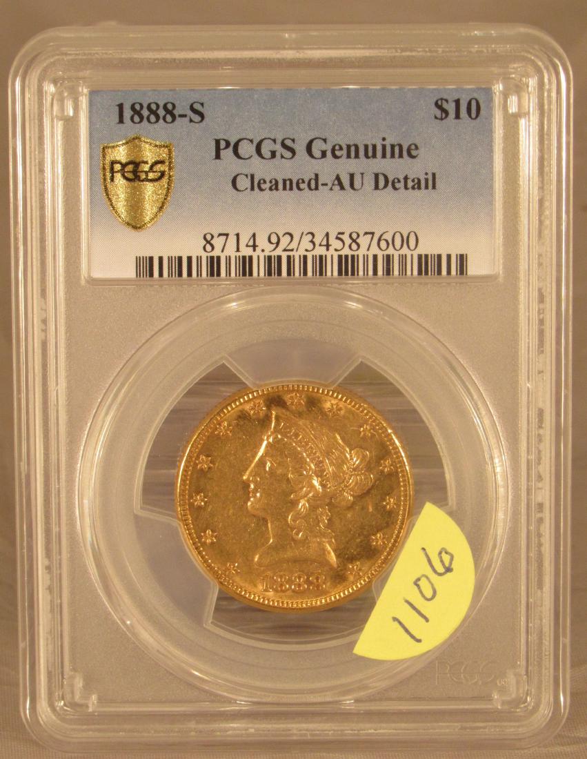 1888-S CORONET HEAD GOLD $10.00 EAGLE (1 of 2)