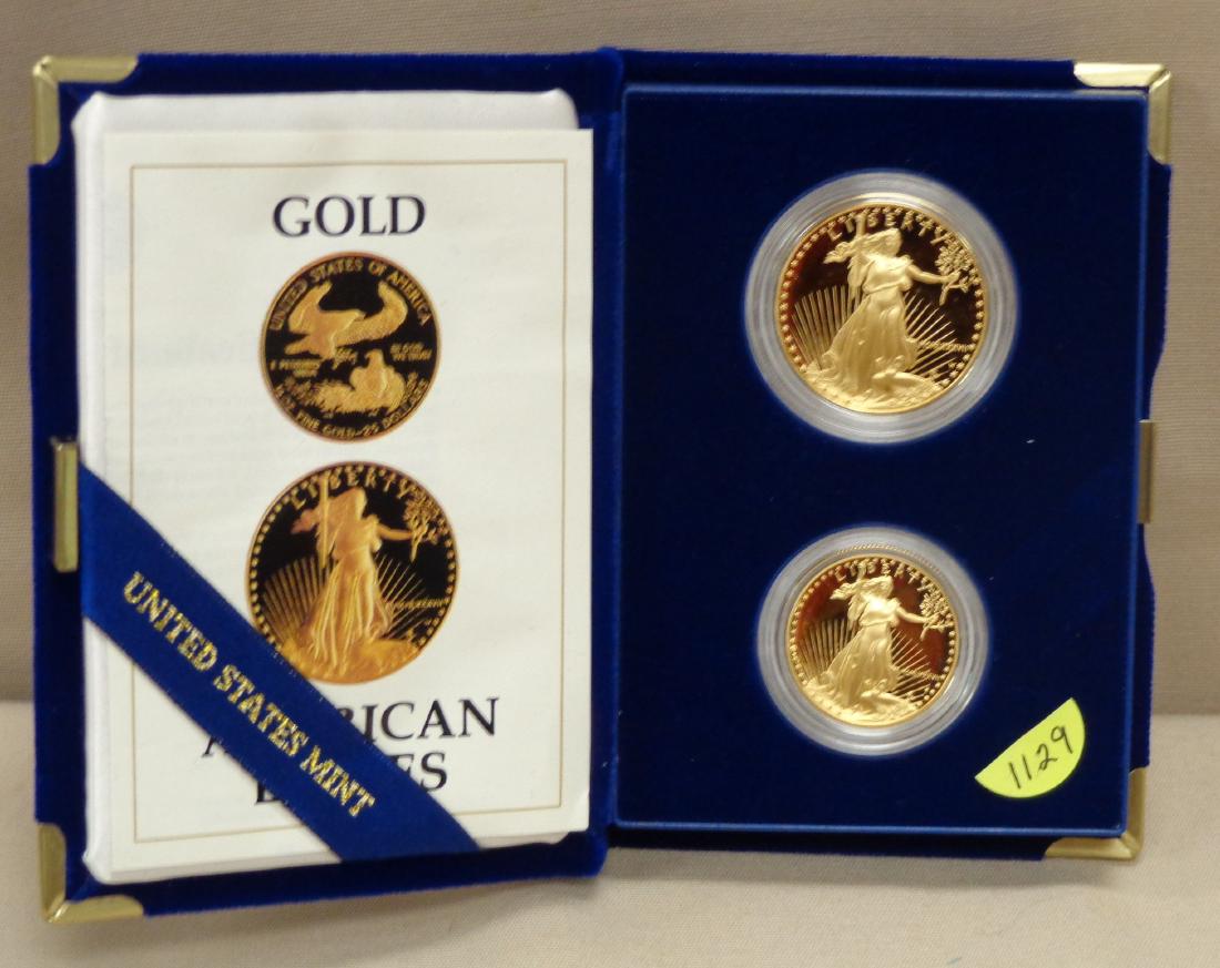 1987 U.S. (2 PIECE) GOLD EAGLE COIN SET (1 of 3)