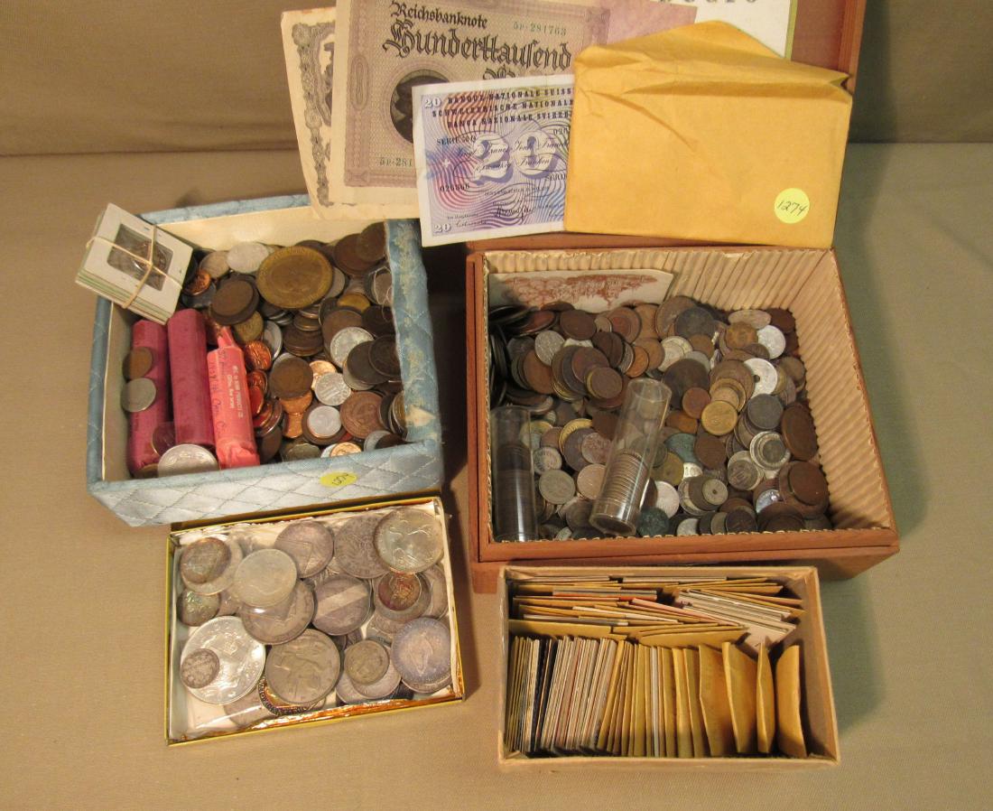 ESTATE LOT:  (1,000++)  FOREIGN COINS: (1 of 3)