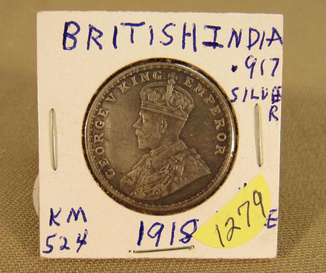 1918 BRITISH INDIA 1 RUPEE (1 of 2)