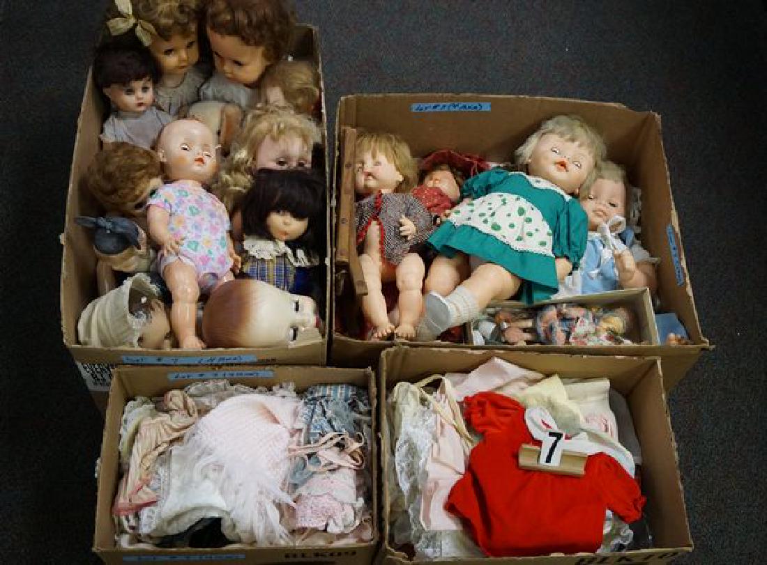 (2) BOX LOTS OF ASSORTED VINYL DOLLS (1 of 3)