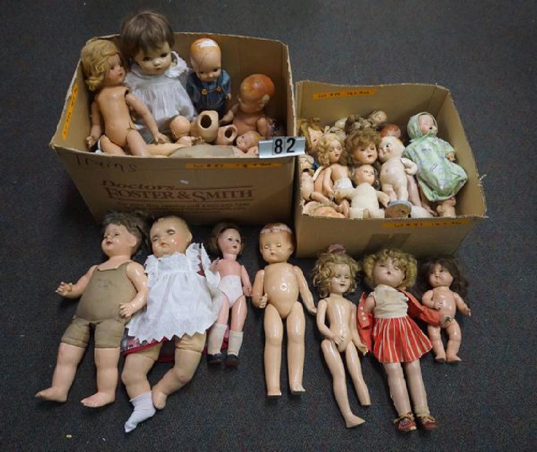 (2) BOX LOTS OF COMPOSITION DOLLS (1 of 5)