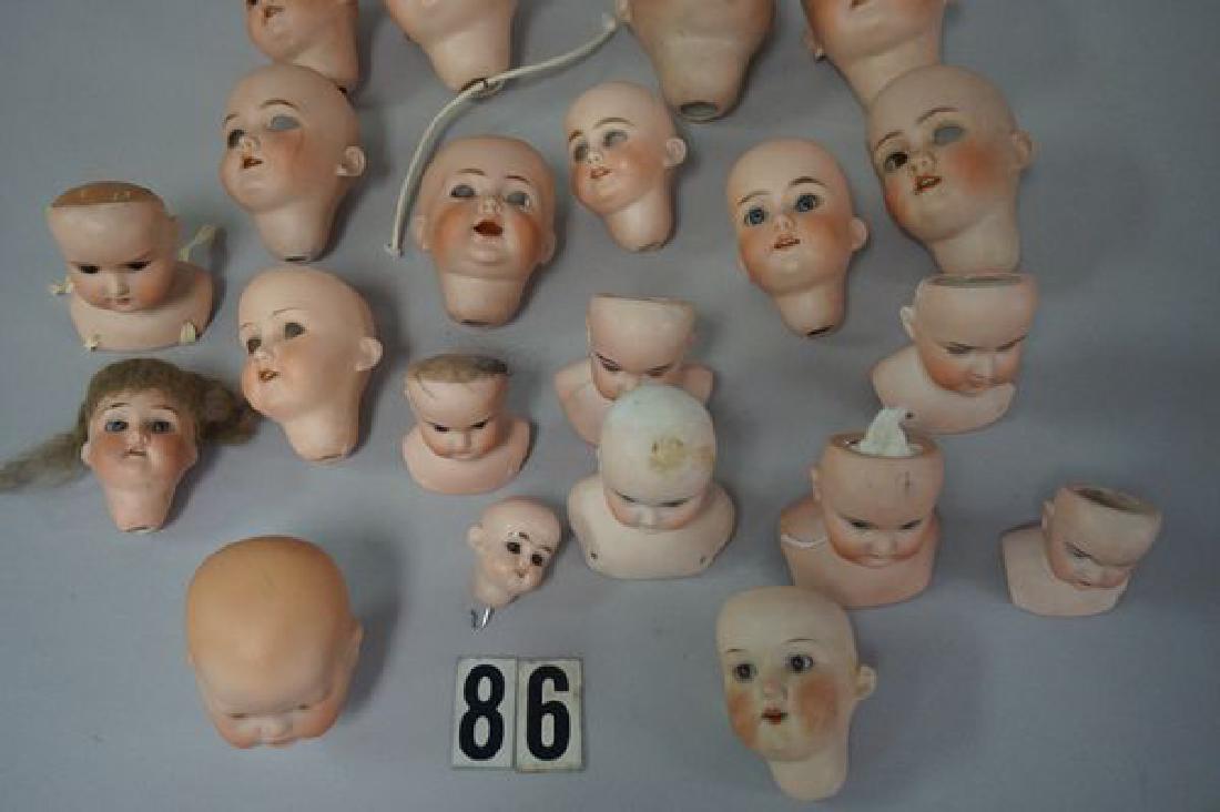 (21) ANTIQUE BISQUE DOLL HEADS (1 of 5)