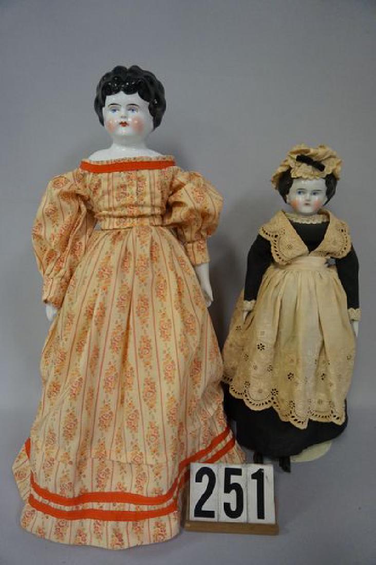(2) ANTIQUE CHINA HEAD DOLLS: (1 of 4)