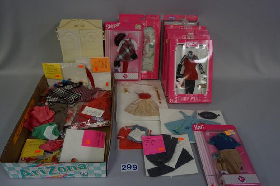 BOX WITH ASSORTED VINTAGE BARBIE OUTFITS (1 of 4)