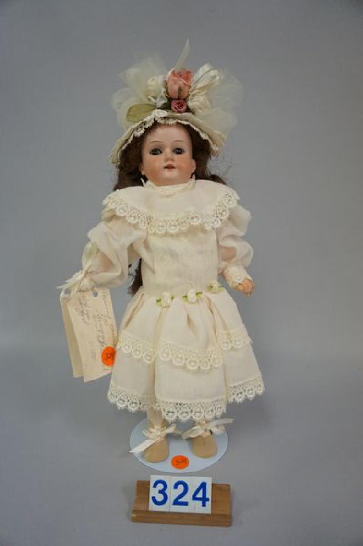 AM 390 13 1/2 INCH BISQUE SOCKET HEAD GIRL (1 of 3)