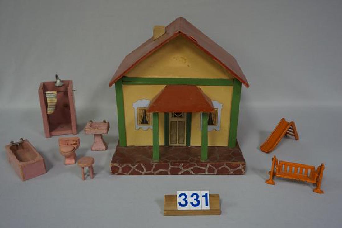 BUNGALOW STYLE PAINTED WOODEN DOLL (1 of 8)