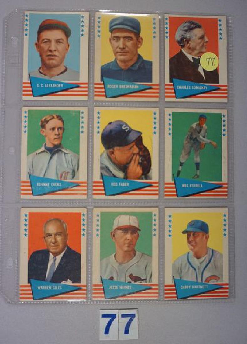 (27 DIFFERENT) 1961 FLEER BASEBALL GREATS CARDS (1 of 6)