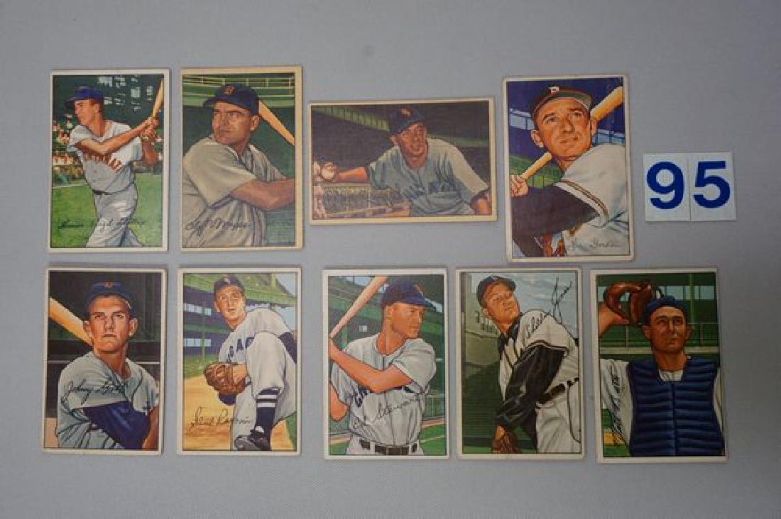 (9) 1952 BOWMAN BASEBALL CARDS: (1 of 2)