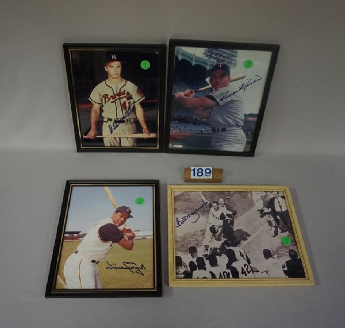 (4 PIECES) AUTOGRAPHED PHOTOS: (1 of 3)