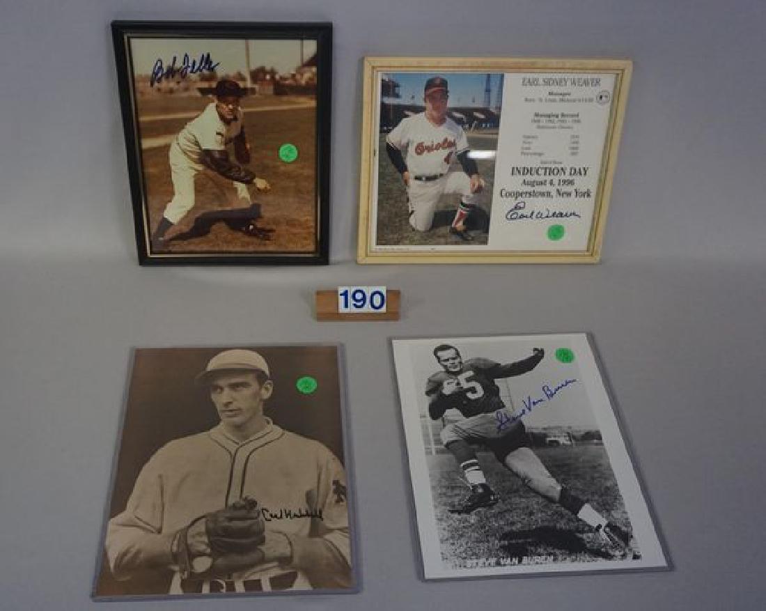 (4 PIECES) AUTOGRAPHED PHOTOS: (1 of 3)