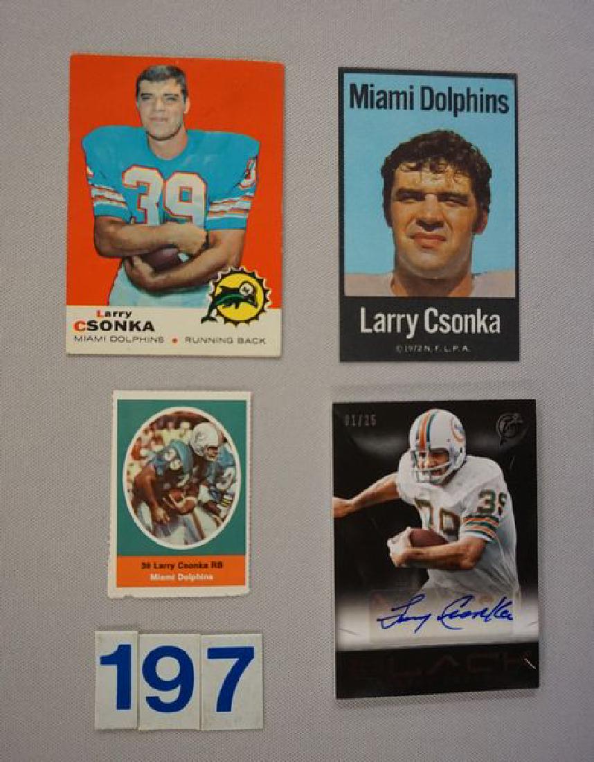 LARRY CSONKA FOUR CARD LOT: (1 of 2)