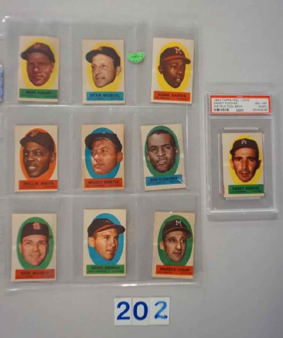 (10) 1963 TOPPS PEEL-OFFS (1 of 6)