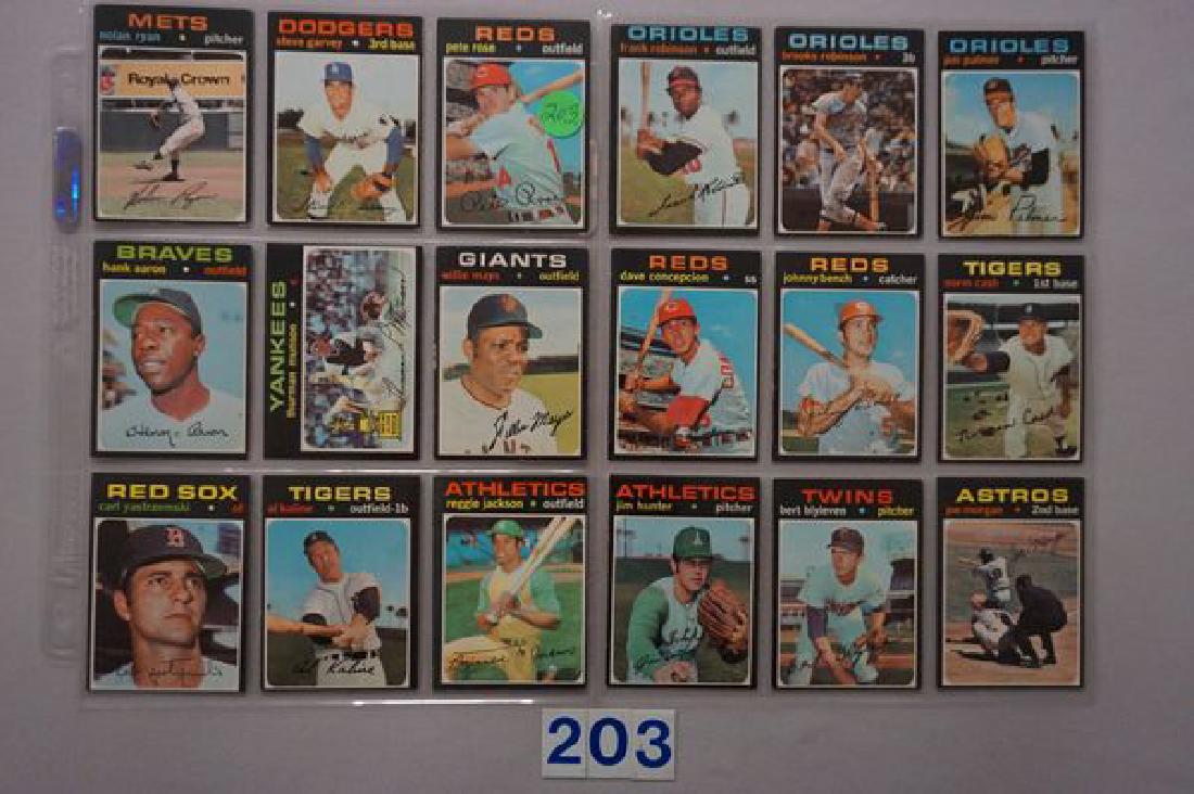 (36 DIFFERENT) 1971 TOPPS BASEBALL CARD STAR (1 of 6)
