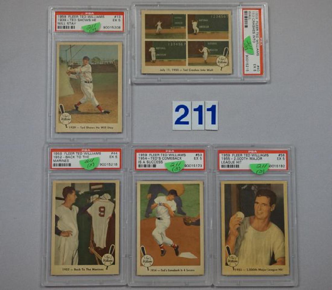 (5) 1959 FLEER TED WILLIAMS: (1 of 2)
