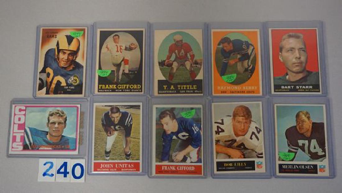 (10) FOOTBALL STAR CARDS: (1 of 2)