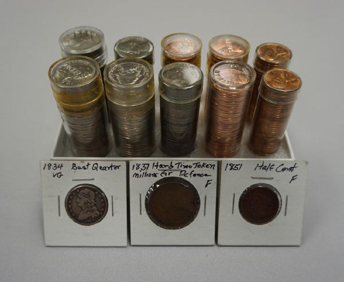 1851 HALF CENT - VG, 1837 MILLIONS FOR (1 of 2)