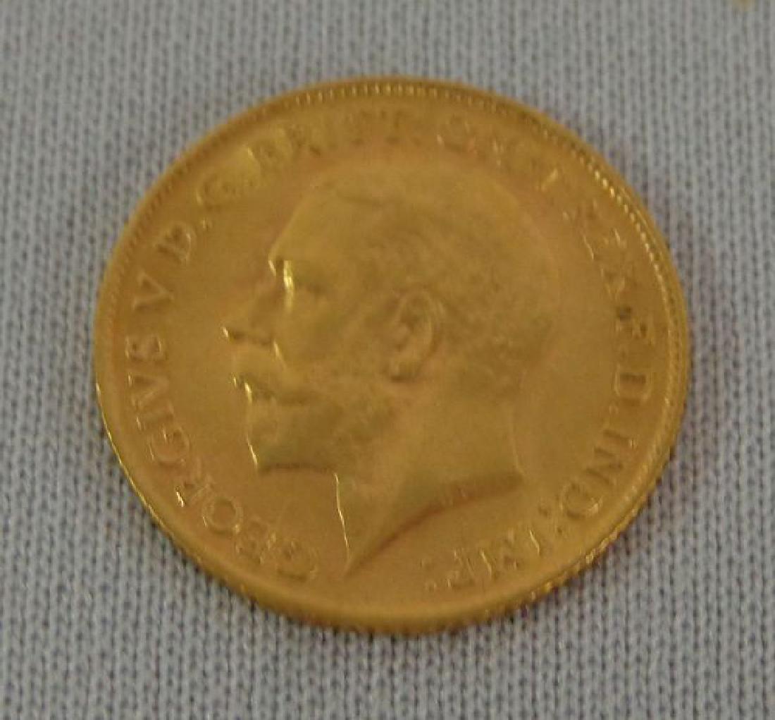 1911 GREAT BRITAIN ONE-HALF SOVERIGN: PCGS MS62