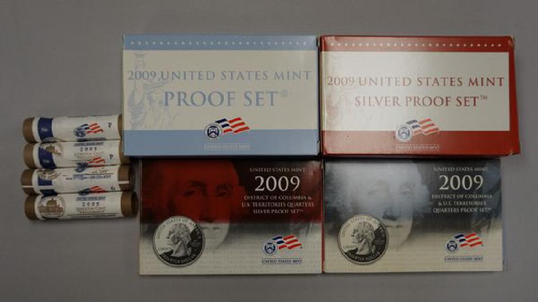 2009 SILVER PROOF QUARTERS & MINT SETS, (1 of 4)