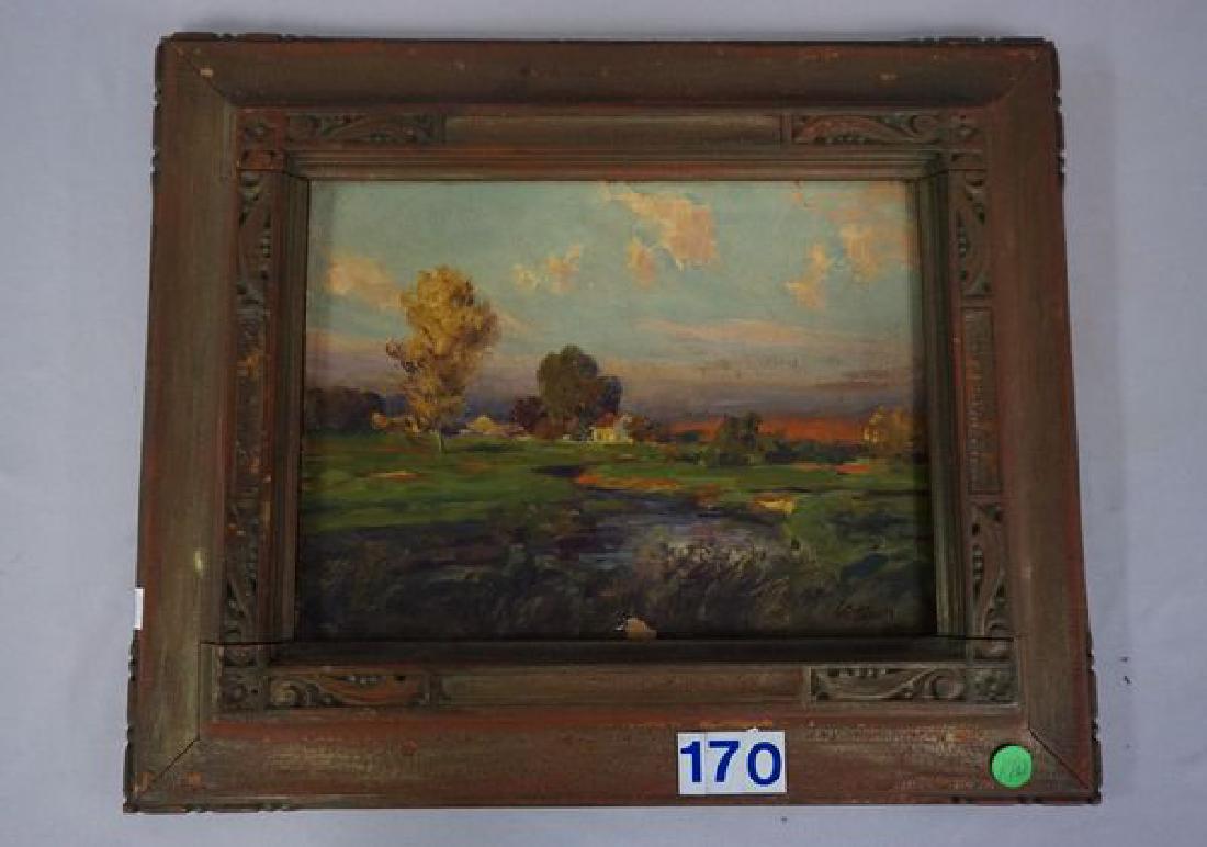 IMPRESSIONISTIC OIL PAINTING ON PANEL (1 of 4)