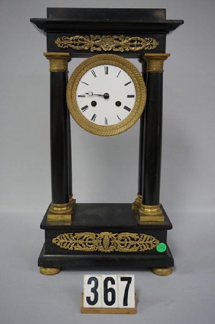 FRENCH SLATE CASE MANTLE CLOCK (1 of 6)