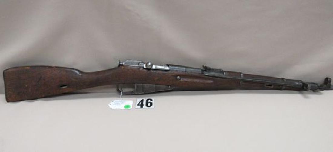MOSIN NAGANT MODEL-1955 CARBINE: 7.62 X 54 MM BOLT ACTION RIFLE WITH BAYONET, SERIAL #33316064 - STOCK IS POOR, GUN FAIR FFL LINE #544