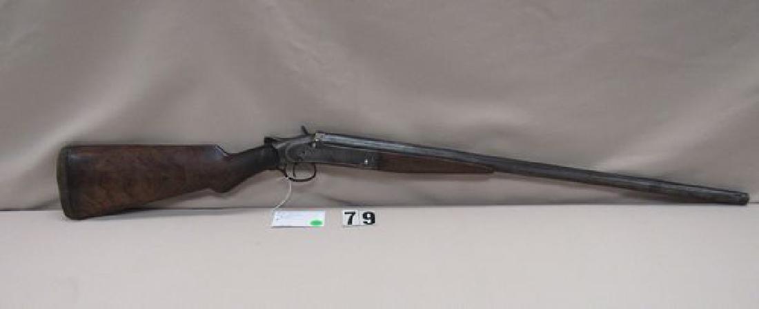 IVER JIHNSON CHAMPION 12 GAUGE SINGLE: SHOT SHOTGUN, SERIAL #2832, STOCK IS CRACKED & A LOT OF WEAR ON THE ENTIRE GUN - POOR FFL LINE #548
