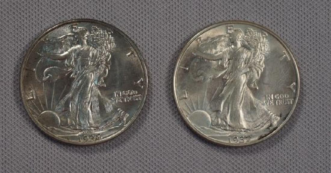 1936 & 1937 WALKING LIBERTY HALF DOLLARS: (1 of 2)