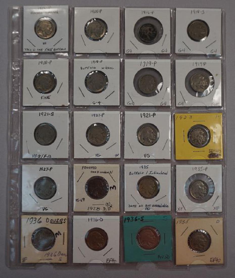COLLECTION OF (20) BUFFALO NICKELS: (1 of 2)