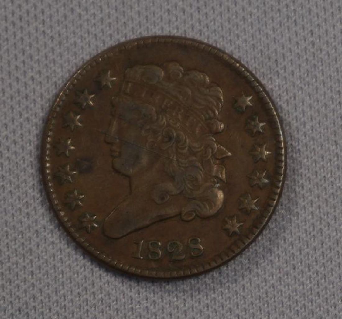 1828 HALF CENT - 13 STARS: (1 of 2)