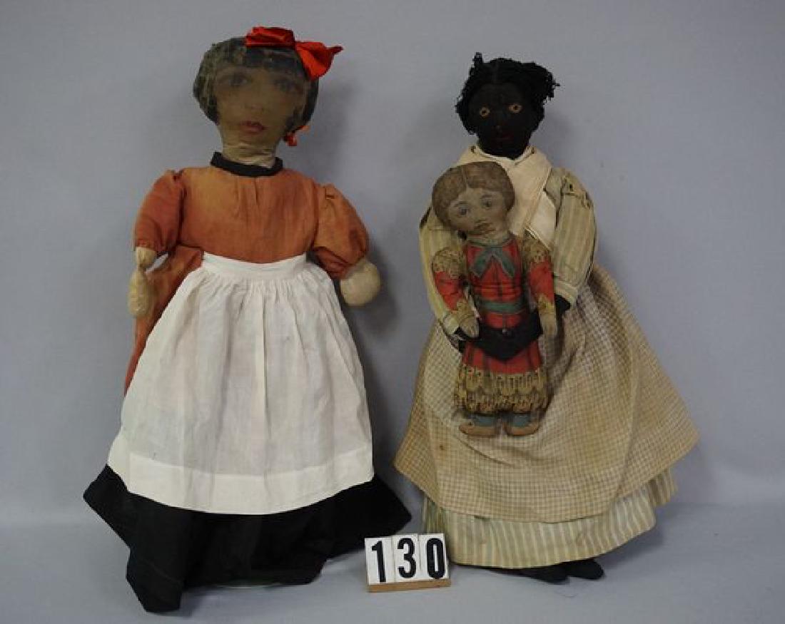 (3 PIECES) 22 INCH AMERICAN BLACK FOLK ART (1 of 4)