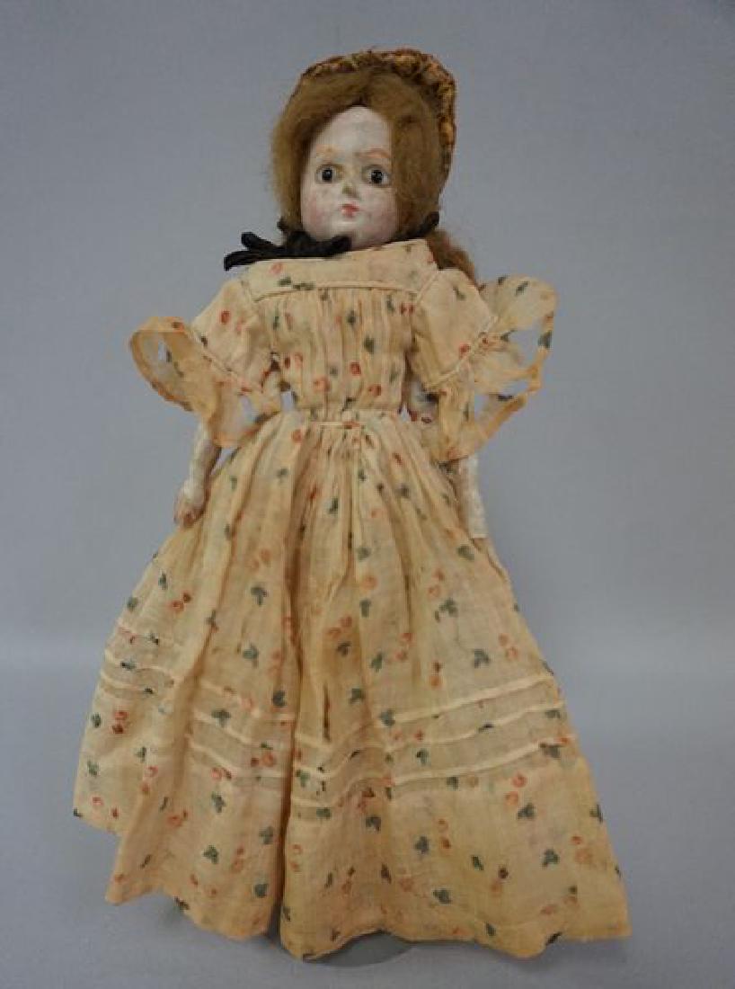 1860 10 1/2 INCH PAPIER MACHE GIRL (1 of 6)