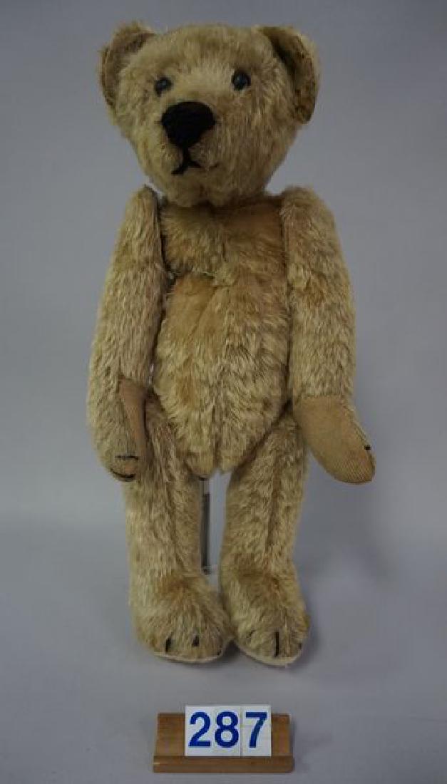 ANTIQUE 18 INCH TAN MOHAIR TEDDY BEAR (1 of 8)