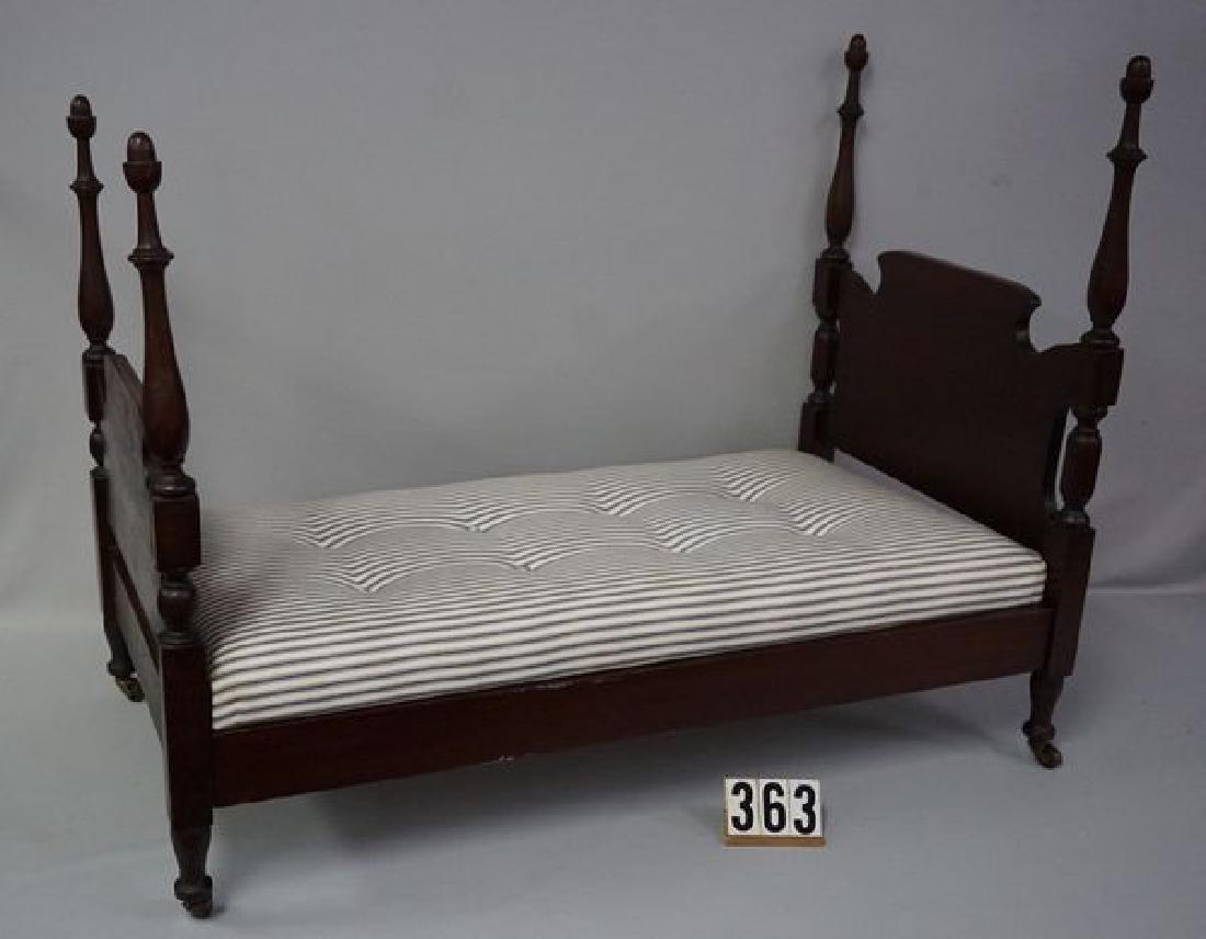 (2 PIECE SET) CHILD'S MAHOGANY DOLL FURNITURE: (1 of 3)