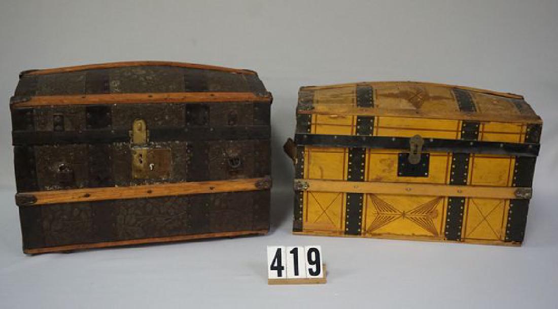 (2 PIECES) CAMELBACK DOLL TRUNKS: (1 of 7)