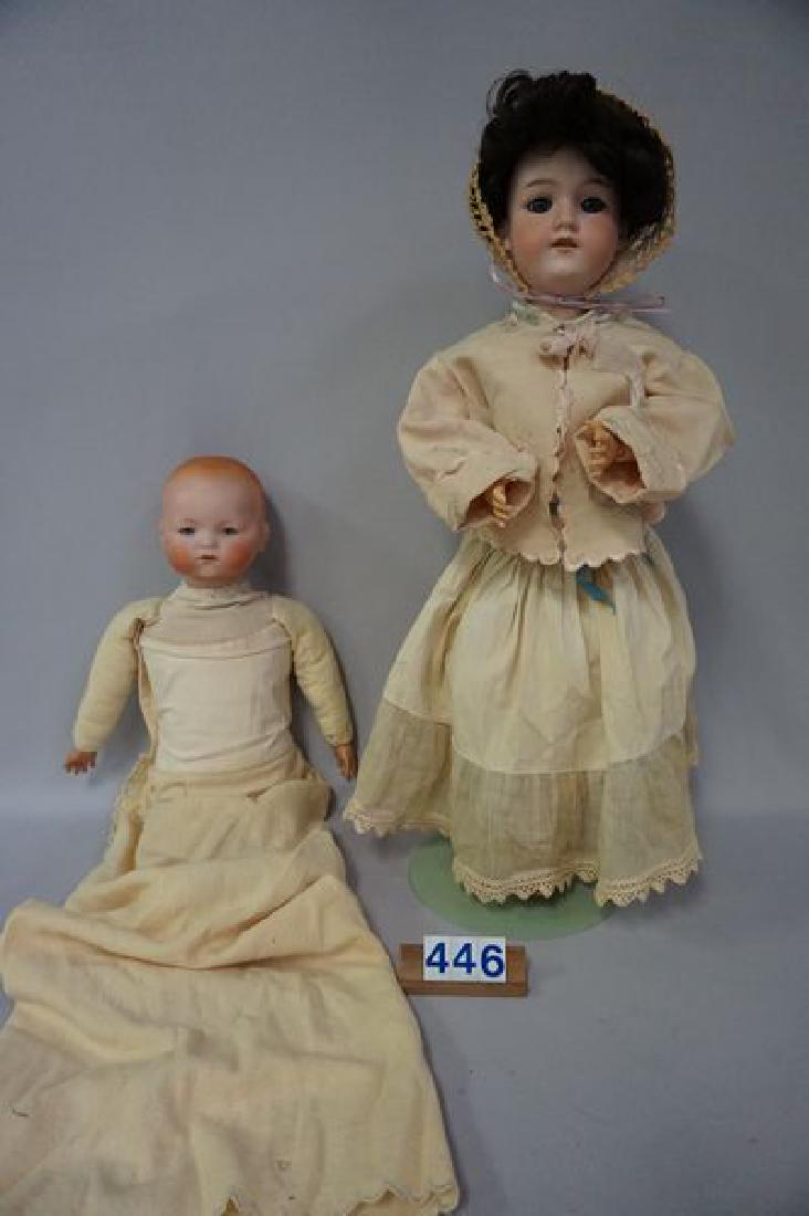 (2 PIECES) AM BISQUE HEAD DOLLS: (1 of 7)