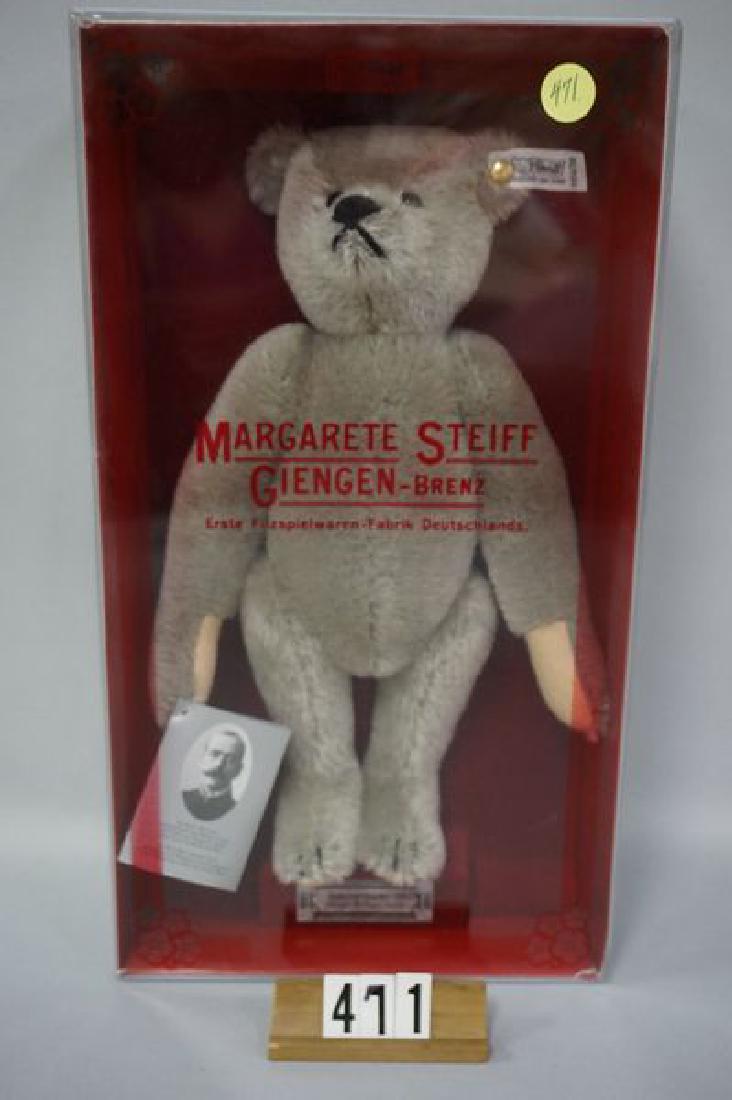 STEIFF MODEL 1902 12 INCH GRAY MOHAIR BEAR (1 of 4)