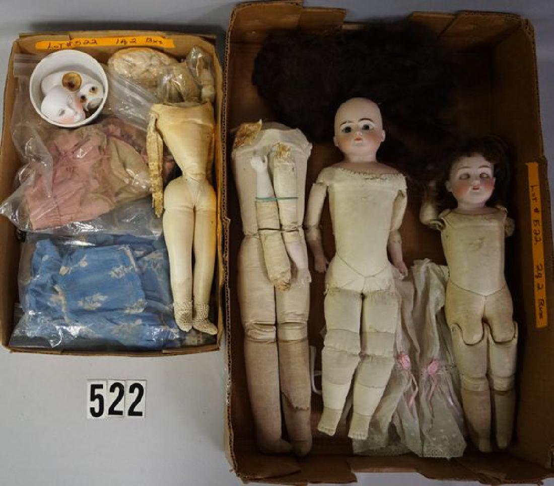 LOT: FRENCH FASHION BISQUE SWIVEL HEAD (1 of 10)