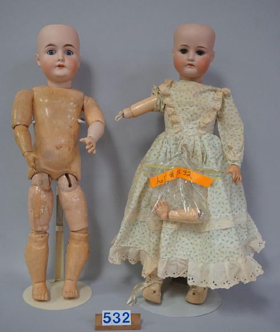 (2) 24 INCH BISQUE SOCKET HEAD DOLLS (1 of 5)