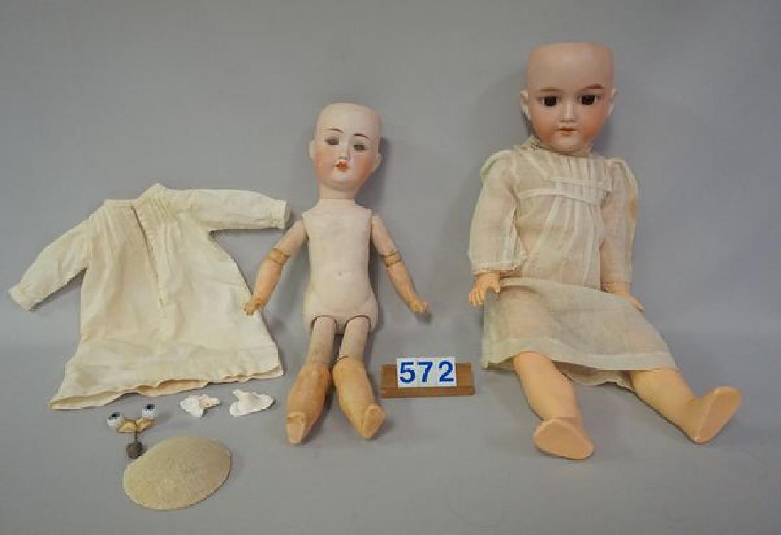 (2) BISQUE SOCKET HEAD DOLLS (1 of 7)
