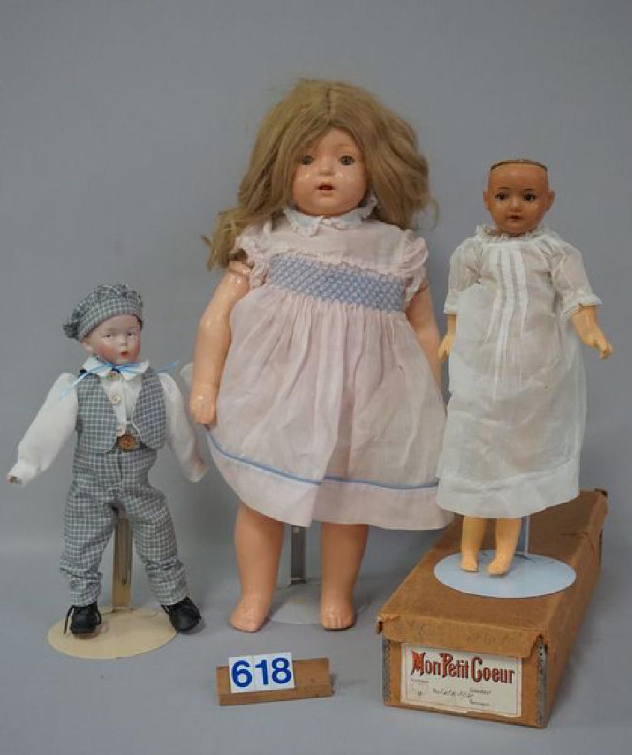 LOT: 18 INCH COMPO & CLOTH MAMA DOLL, (1 of 7)