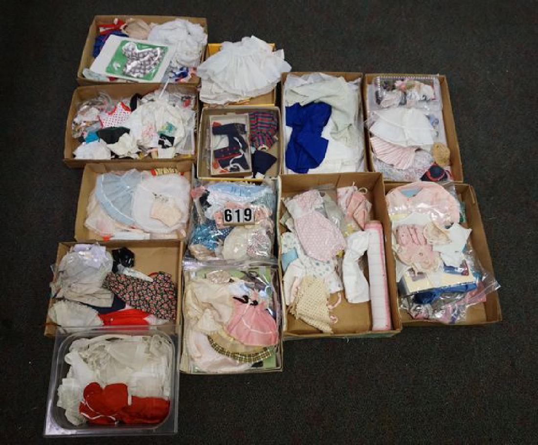 (3 BOXES) LARGE SELECTION OF DOLL CLOTHES, (1 of 3)