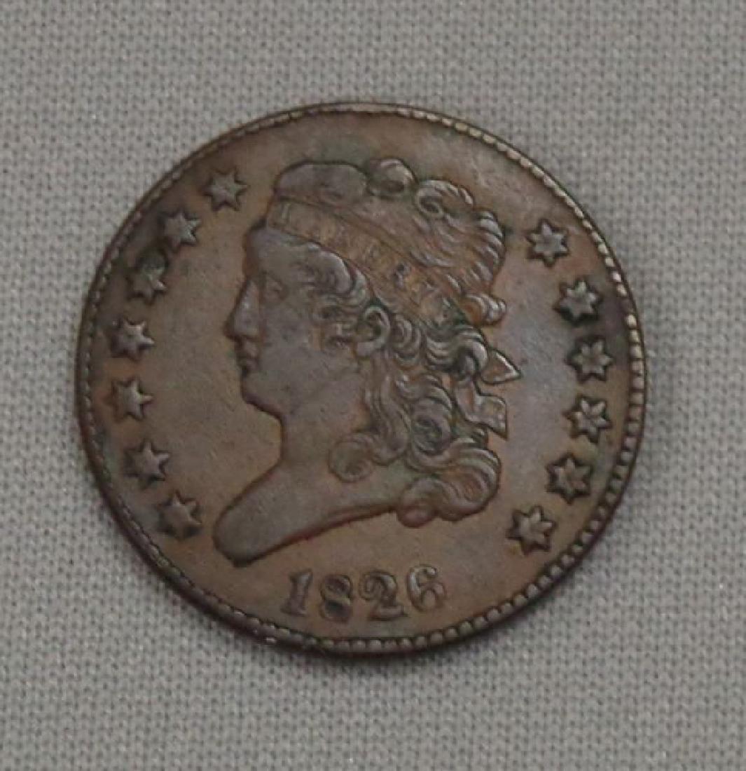 1826 HALF CENT: (1 of 2)