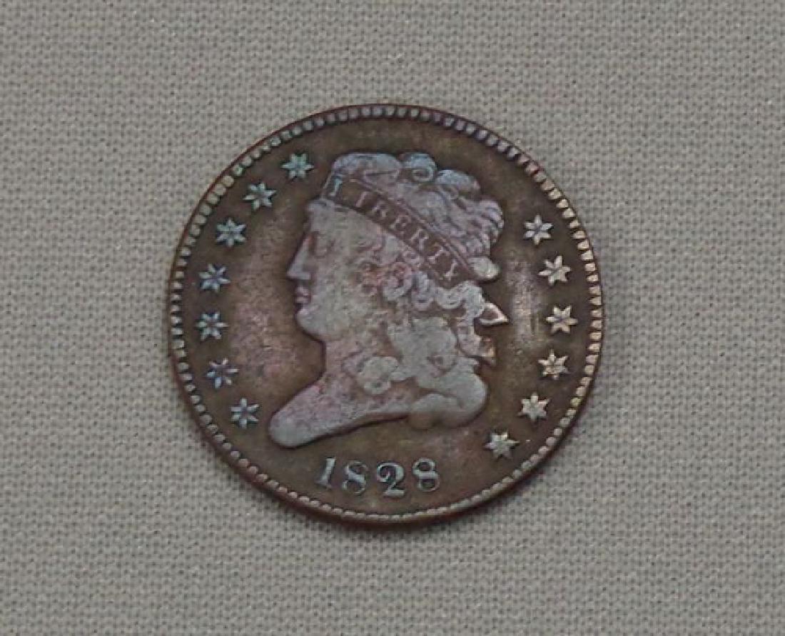 1828 HALF CENT: (1 of 2)
