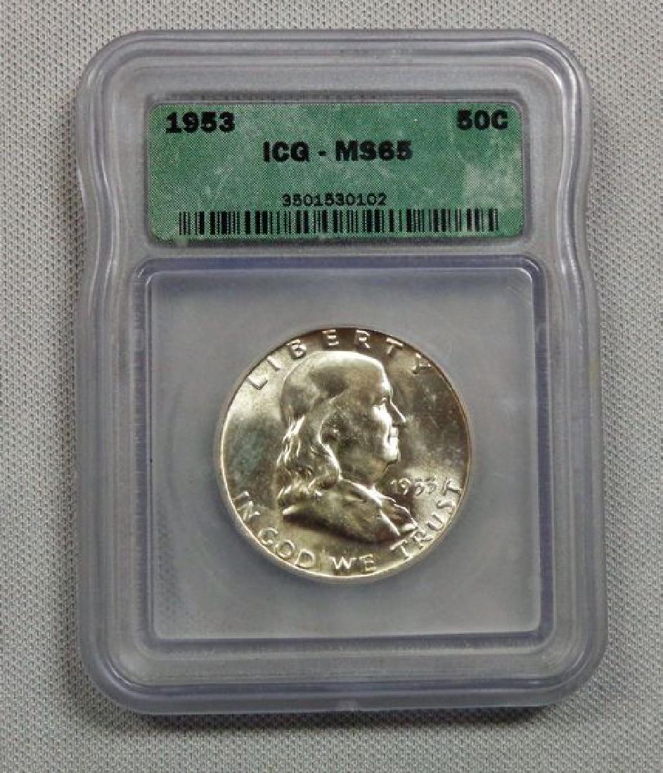 1953 FRANKLIN HALF DOLLAR: (1 of 2)