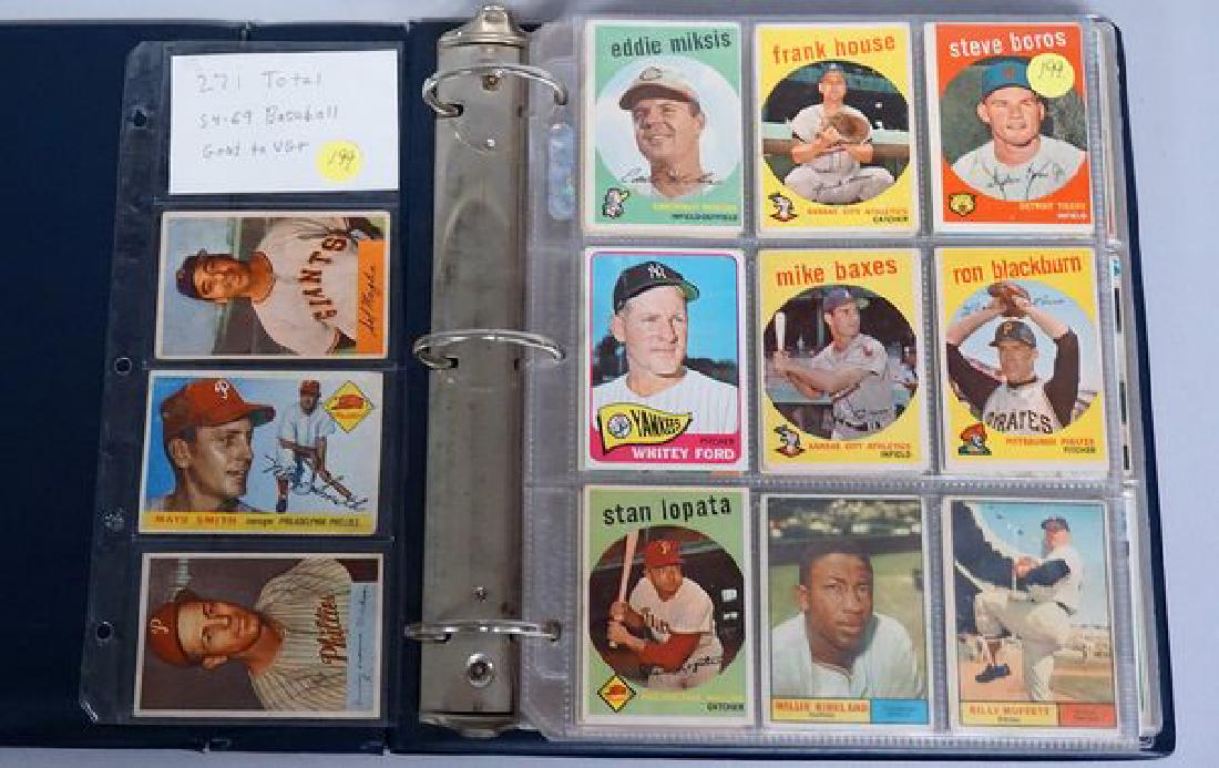 ALBUM WITH (271) ASSORTED BASEBALL CARDS (1 of 8)