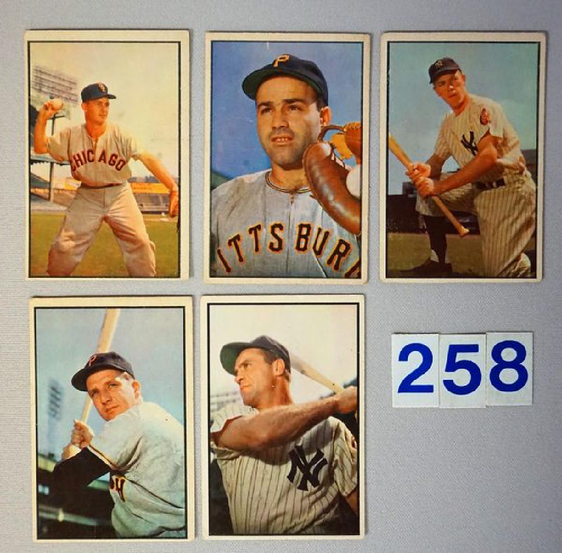 (5) 1953 BOWMAN COLOR BASEBALL CARDS: (1 of 2)
